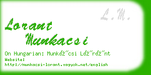 lorant munkacsi business card